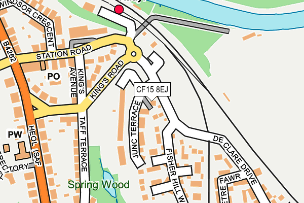 CF15 8EJ map - OS OpenMap – Local (Ordnance Survey)