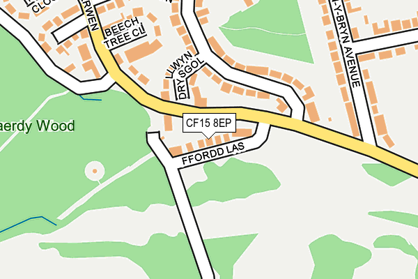 CF15 8EP map - OS OpenMap – Local (Ordnance Survey)