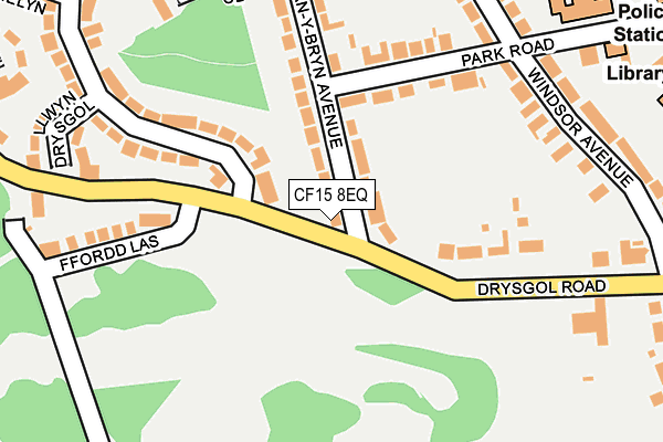 CF15 8EQ map - OS OpenMap – Local (Ordnance Survey)