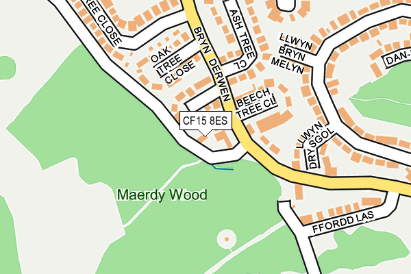 CF15 8ES map - OS OpenMap – Local (Ordnance Survey)