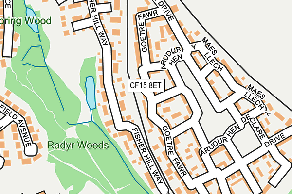 CF15 8ET map - OS OpenMap – Local (Ordnance Survey)