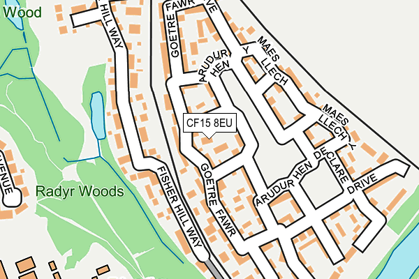 CF15 8EU map - OS OpenMap – Local (Ordnance Survey)