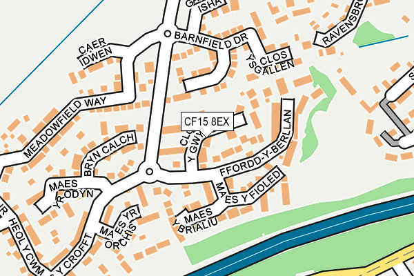 CF15 8EX map - OS OpenMap – Local (Ordnance Survey)