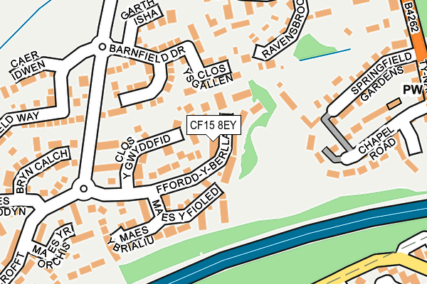 CF15 8EY map - OS OpenMap – Local (Ordnance Survey)