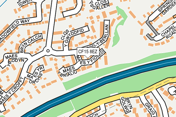 CF15 8EZ map - OS OpenMap – Local (Ordnance Survey)