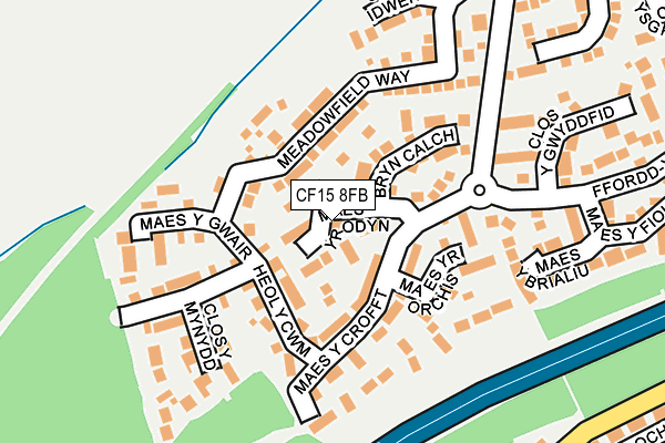 CF15 8FB map - OS OpenMap – Local (Ordnance Survey)