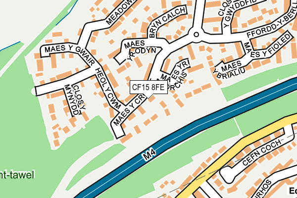 CF15 8FE map - OS OpenMap – Local (Ordnance Survey)