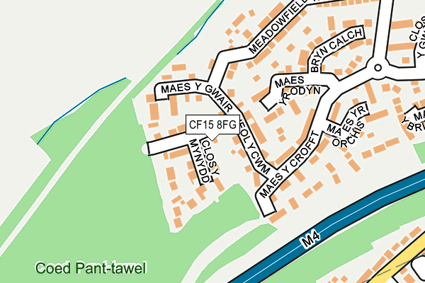 CF15 8FG map - OS OpenMap – Local (Ordnance Survey)