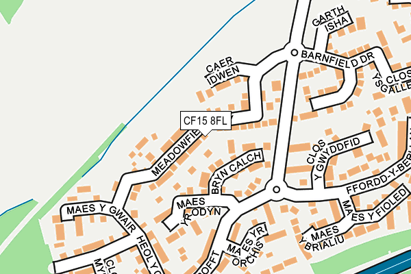 CF15 8FL map - OS OpenMap – Local (Ordnance Survey)