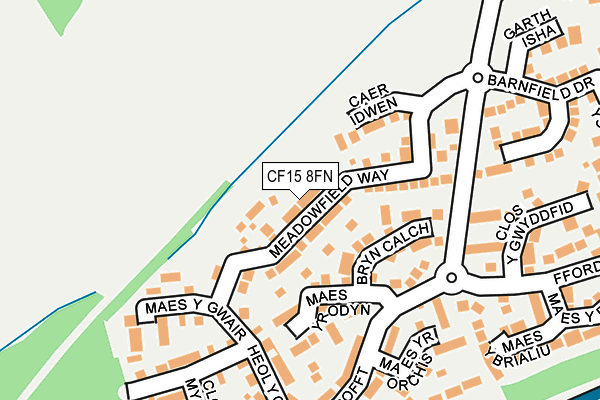 CF15 8FN map - OS OpenMap – Local (Ordnance Survey)
