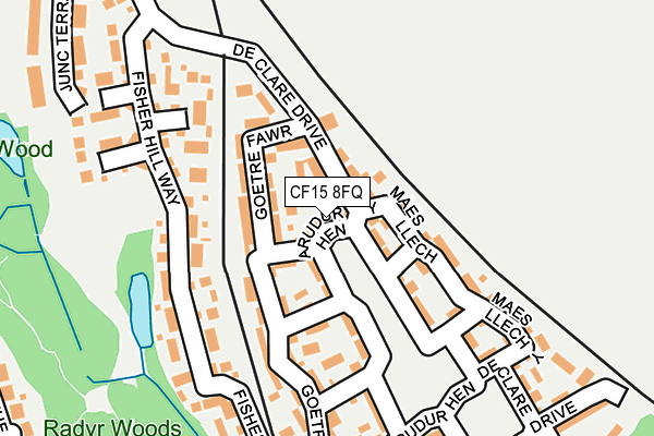 CF15 8FQ map - OS OpenMap – Local (Ordnance Survey)