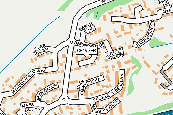 CF15 8FR map - OS OpenMap – Local (Ordnance Survey)