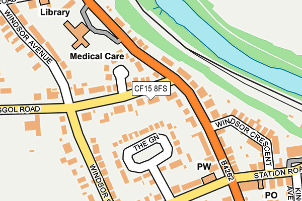 CF15 8FS map - OS OpenMap – Local (Ordnance Survey)