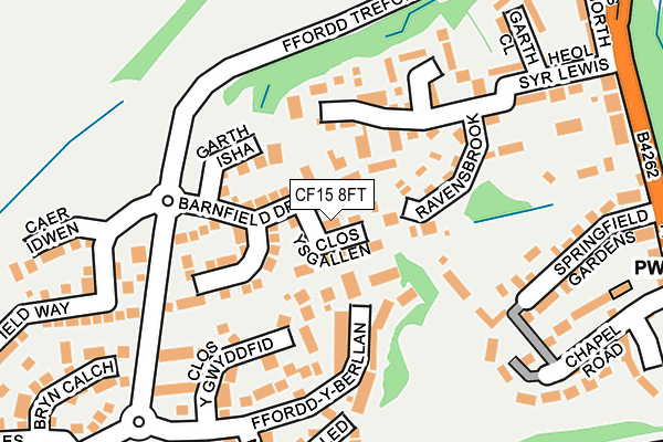 CF15 8FT map - OS OpenMap – Local (Ordnance Survey)