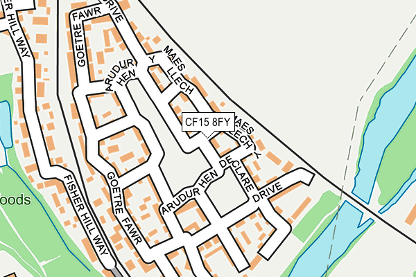 CF15 8FY map - OS OpenMap – Local (Ordnance Survey)