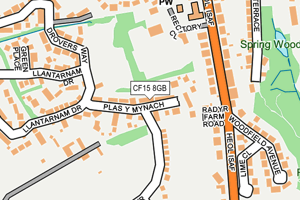 CF15 8GB map - OS OpenMap – Local (Ordnance Survey)