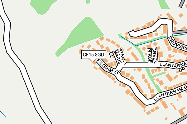 CF15 8GD map - OS OpenMap – Local (Ordnance Survey)