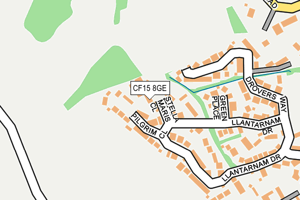 CF15 8GE map - OS OpenMap – Local (Ordnance Survey)
