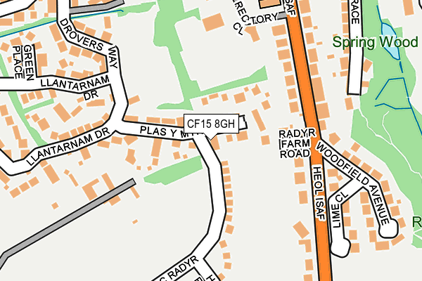 CF15 8GH map - OS OpenMap – Local (Ordnance Survey)