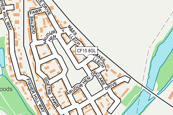 CF15 8GL map - OS OpenMap – Local (Ordnance Survey)