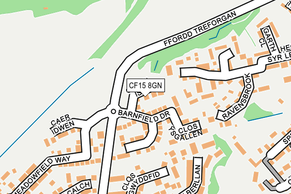 CF15 8GN map - OS OpenMap – Local (Ordnance Survey)