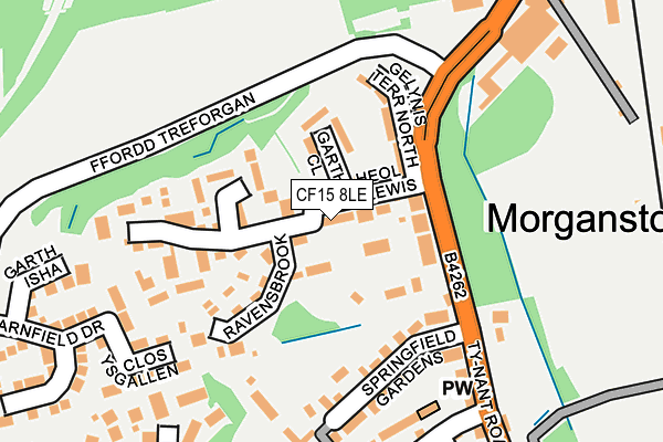 CF15 8LE map - OS OpenMap – Local (Ordnance Survey)