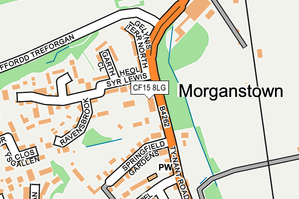 Cf15 8lg Maps Stats And Open Data, Springfield Gardens Morganstown Postcode