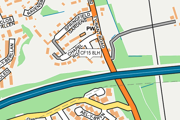 CF15 8LH map - OS OpenMap – Local (Ordnance Survey)