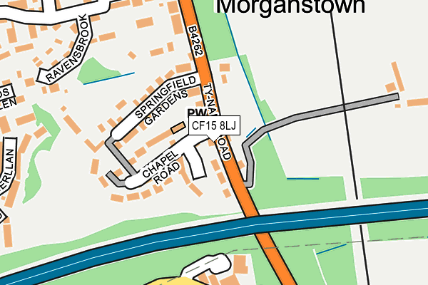 CF15 8LJ map - OS OpenMap – Local (Ordnance Survey)