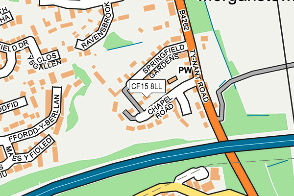 CF15 8LL map - OS OpenMap – Local (Ordnance Survey)