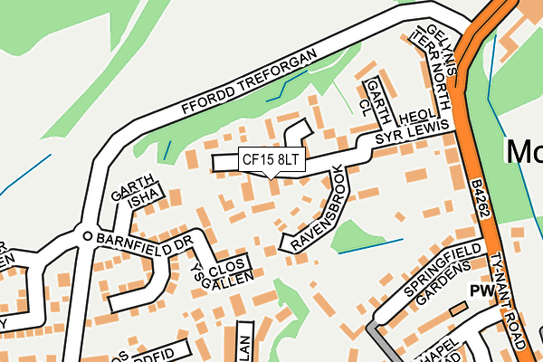 CF15 8LT map - OS OpenMap – Local (Ordnance Survey)