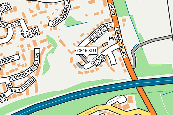 CF15 8LU map - OS OpenMap – Local (Ordnance Survey)