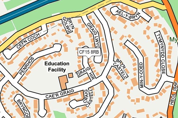 CF15 8RB map - OS OpenMap – Local (Ordnance Survey)