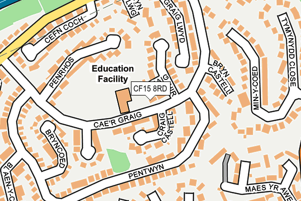 CF15 8RD map - OS OpenMap – Local (Ordnance Survey)
