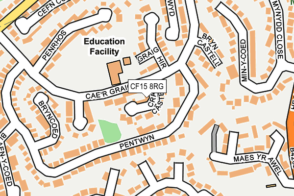 CF15 8RG map - OS OpenMap – Local (Ordnance Survey)