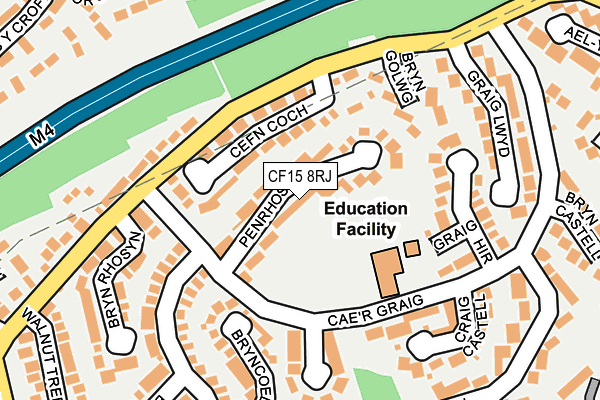 CF15 8RJ map - OS OpenMap – Local (Ordnance Survey)