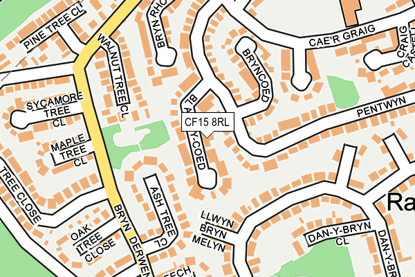 CF15 8RL map - OS OpenMap – Local (Ordnance Survey)