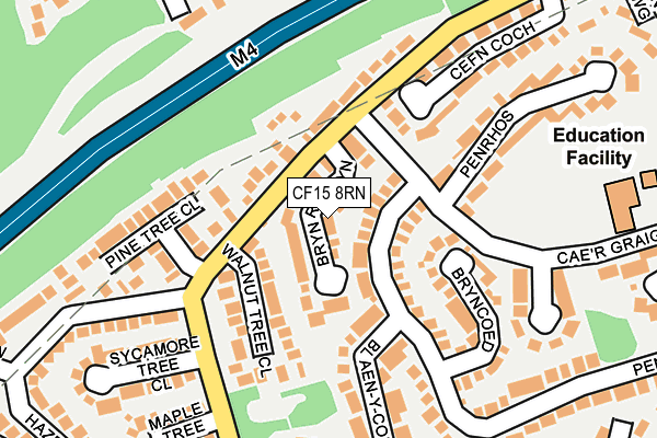 CF15 8RN map - OS OpenMap – Local (Ordnance Survey)