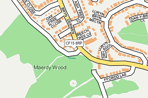 CF15 8RP map - OS OpenMap – Local (Ordnance Survey)