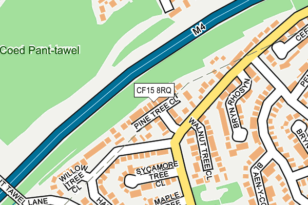 CF15 8RQ map - OS OpenMap – Local (Ordnance Survey)