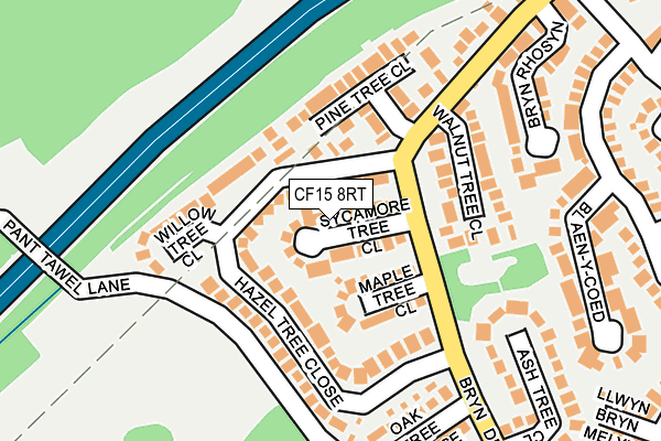 CF15 8RT map - OS OpenMap – Local (Ordnance Survey)