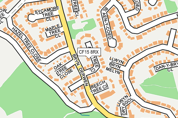 CF15 8RX map - OS OpenMap – Local (Ordnance Survey)