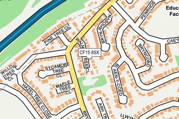 CF15 8SX map - OS OpenMap – Local (Ordnance Survey)