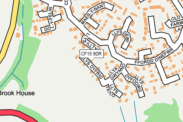 CF15 9DR map - OS OpenMap – Local (Ordnance Survey)