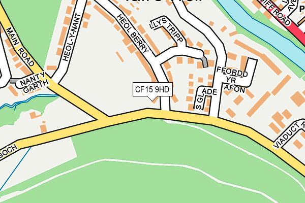 CF15 9HD map - OS OpenMap – Local (Ordnance Survey)