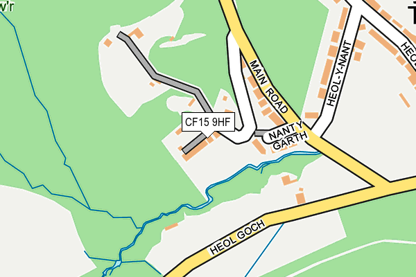 CF15 9HF map - OS OpenMap – Local (Ordnance Survey)