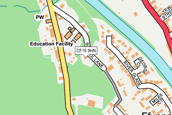 CF15 9HN map - OS OpenMap – Local (Ordnance Survey)