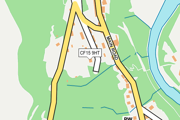CF15 9HT map - OS OpenMap – Local (Ordnance Survey)