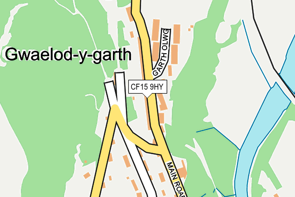 CF15 9HY map - OS OpenMap – Local (Ordnance Survey)