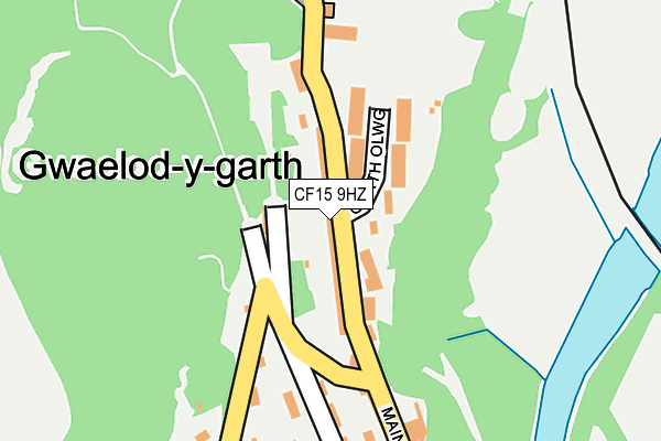 CF15 9HZ map - OS OpenMap – Local (Ordnance Survey)